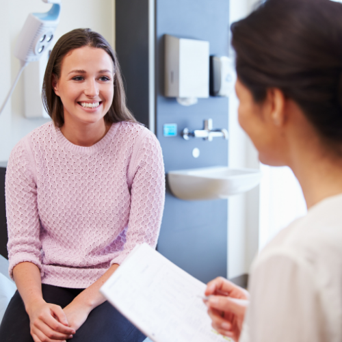 Doctor and patient consultation